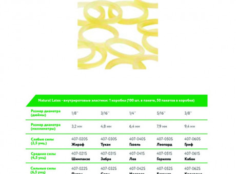 Amber Safari эластичные кольца 3/8 (Crocodile) 6.5 oz (OO)